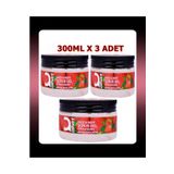 OSTWİN Yüz Ve Vücut Scrub Jel Peeling Yüz Maskesi 3'lü Set Çilek