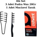 Ostwint Profesyonel Şekil Tarağı & Ostwnt Profesyonel Saç Şekillendirici Pudra Wax Turuncu 20GR X3ADET