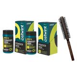 Ostwint Pudra Wax Sekillendirici Mat Sac Pudrasi 20Ml Ozel Fon Fircali Set