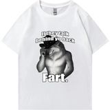 Osuruk Kurt Kelimenin Tam Anlamıyla Bana Grafik T-Shirt Erkek Kadın Komik Giyim Harajuku - Beyaz - XL