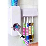 Otamatik Diş Macunu Sıkacağı ve 5 Adet Diş Fırçalığı Macun Sıkacak Diş Fırçası Banyo