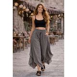 Otantik Bol Paça Pantolon - Taş Rengi - S - M