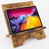 Otantik Çarşı Ahşap Oymalı Masa Üstü Tablet Tutucu Rahle
