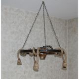 Otantik Çarşı Ahşap Teker Avize 70 cm. 5'li