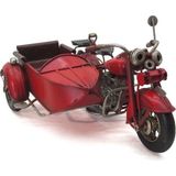 Otantik Çarşı Dekoratif Metal Motosiklet Sepetli 1510A-7917 - Kırmızı