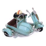 Otantik Çarşı Dekoratif Metal Scooter Sepetli 1510A-8018 - Kırmızı