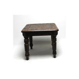 Otantik Çarşı Eskitme Ahşap Oymalı Kare Sehpa 44x44x40 cm. KNA285-2 68842