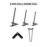 Otantik Çarşı Firkete Sehpa Masa Ayağı 40 cm Siyah, 69073