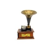 Otantik Çarşı Metal Gramofon Dikiş Kutusu 1210B-1131