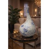 Otantik El Yapımı Mozaik Lamba | Salon & Cafe Dekorasyonu | 43 cm - 1 - Mavi