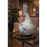 Otantik El Yapımı Mozaik Lamba | Salon & Cafe Dekorasyonu | 43 cm