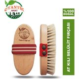 Otantik Hayat At Kılı Fırçası Beyaz 1 Parça Doğal Malzeme ile Cilt ve Saç Bakımı İçin