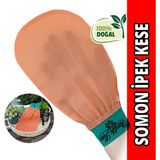 Otantik Kese Otantik Somon İpek Banyo Kesesi, Doğal Malzeme ile Tüm Cilt Tipleri için Ölü Deri Temizleyici Tekil Ürün