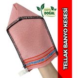 Otantik Kese Tellak Banyo Hamam Kesesi – %100 Doğal | Derin Cilt Temizliği | Sert ve Dayanıklı Kese - Turuncu