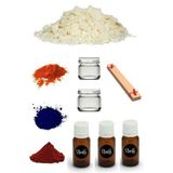 Otantik Soya Mum Yapım Seti, 1kg Soya Wax, Cam Kavanoz, Esans, Boya, Ahşap Fitil