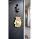 OtantikGiftShop KAPI SÜSÜ Ayıcıklı Lütfen Zile Basmayınız Bebek Uyuyor 14x22 cm - 3mm MDF UV Baskı