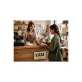 OtantikGiftShop KASA Yazılı MDF Ahşap Tabela 20x15 cm 3mm MDF - Mağaza Kasa Önü Levhası