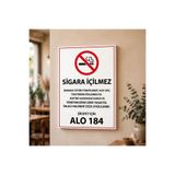 OtantikGiftShop SİGARA İÇİLMEZ Levhası 15x20 cm – 3 mm MDF UV Baskı – Çift Taraflı Bantlı İşletme Tabelası