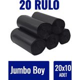 Otel Bukleti Çöp Torbası Jumbo Boy 10’lu 20 Rulo (1 Koli) Kalın 80X110 Çöp Poşeti