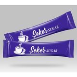 Otel Bukleti Stick Şeker Özel Üretim Desenli Tasarım E (Mavi Beyaz) x 100'lü - 300 gr
