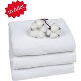 Otel El Havlusu 250 gr 10 Adet - Beyaz - 50 x 90 cm