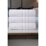 Otel, Spa, Wellness, Banyo Havlusu 70X140 3'lü Set - 70 x 140 cm - Beyaz