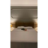 Otel Tipi 10 Adet Nevresim Takımı, Çift Kişilik Çizgili Saten – %100 Pamuk 200X220 - Beyaz - 200 x 220 cm