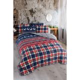 Otelonia King Size (Battal Boy) Striped Jakarlı Wellsoft Yorgan + 2 Yastık Kılıfı Geyik