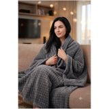 Otelonia Supersoft Wellsoft TV Battaniyesi Pötikare 100x170cm - Gri