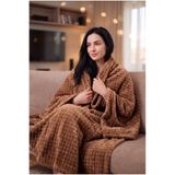 Otelonia Supersoft Wellsoft TV Battaniyesi Pötikare 100x170cm - Koyu Kahve