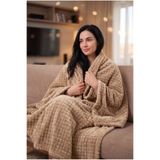 Otelonia Supersoft Wellsoft TV Battaniyesi Pötikare 100x170cm - Vizon Bej