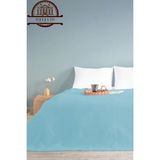 Otelvıo Tek Kişilik Dama Desenli Pike. Damalı Otel Pikesi 160 x 230 - Mavi