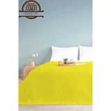 Otelvıo Tek Kişilik Dama Desenli Pike. Damalı Otel Pikesi 160 x 230 - Sarı