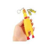 Öten Sarı Tavuk Anahtarlık Sarı Horoz Kedi Köpek Oyuncağı Maskot 17 cm Sesli Ötmeli Petshop