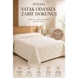 OTEXSA Premium Dama Pike Tek Kişilik Yatak Örtüsü Kabartmalı Dokuma Ultra Yumuşak 4 Mevsim Şık Tasarım 160x200cm