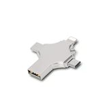 Otg 4In1 Çok Fonksiyonlu Usb Flash Bellek 64 Gb, Micro Sd Ve Kart Okuyucu