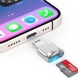 OTG iPhone 14 Micro SD Kart Okuyucu Adaptörü Micro SD/TF Kart Okuyucu Görüntüleyici Mikro SD Kart Adaptörü, iPhone 14 13 12 11 XS XR X 8 iPad için, iOS 17 ve exFAT