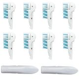 Othanary Oral-B Cross Action Power 3733 4732 ile Uyumlu Hassas Yedek Diş Fırçası Başlıkları, Dönen Powerhead ve Çapraz Kıllar (Beyaz)