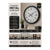 Other 60 cm Siyah Metal Roma Rakamlı Duvar Saati