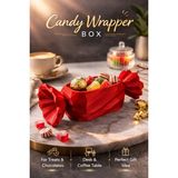 Other Bayram Şekeri Tasarımlı Dekoratif Şekerlik - Nostaljik Ikram Kutusu-Candy Wrapper Box