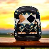 Otho Bag Etnik Kilim Desenli Büyük Boy Unisex Sırt Çantası - Lacivert