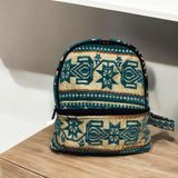 Otho Bag Etnik Kilim Desenli Küçük Boy Kadın Sırt Çantası - Mavi