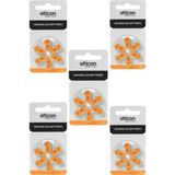Oticon 13 Numara Işitme Cihazı Pili 30 Adet 5 Paket 1,5 V Voltajlı Uzun Ömürlü Çinko-Hava