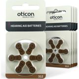 Oticon 312 Numara İşitme Cihazı Pili 30'lu 1,45 V Düğme Pil Tipi Yüksek Performans - 5'li