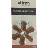 Oticon 312 Numara İşitme Cihazı Pili 6 Adet 1,45 V Düğme Pil Uzun Ömürlü Performans - 6'lı