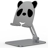 Otinlai iPad Standı, iPad Tutucu, Yükseklik ve Açı Ayarlanabilir, Tablet Standı, Katlanır Tablet Tutucu, Cep Telefonu Standı, Alüminyum, Tabletler ve Cep Telefonları için Uygun (Gri Panda Stili)