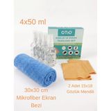 Otio Eyewear OTİO Gözlük ve Ekran Temizleme Spreyi Seti 4 Adet 50ML ve 3 Adet Yıkanabilir Mendil