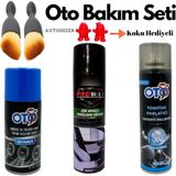 Oto 55 Oto Bakım Seti 4'Lü (Klima Temizleyici Çok Amaçlı Temizleme Köpüğü Torpido Parlatıcı Fırca)