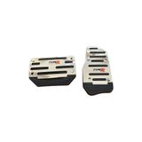 Oto Aksesuarcım Universal Otomatik Metal Pedal Seti 2 Parça Krom Siyah