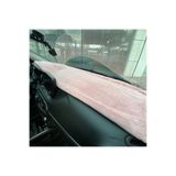 Oto Aksesuarcım Yumuşak Tüylü Oto Torpido Bagaj Üstü Örtü Peluş Halı Pudra Pembe 130x40cm